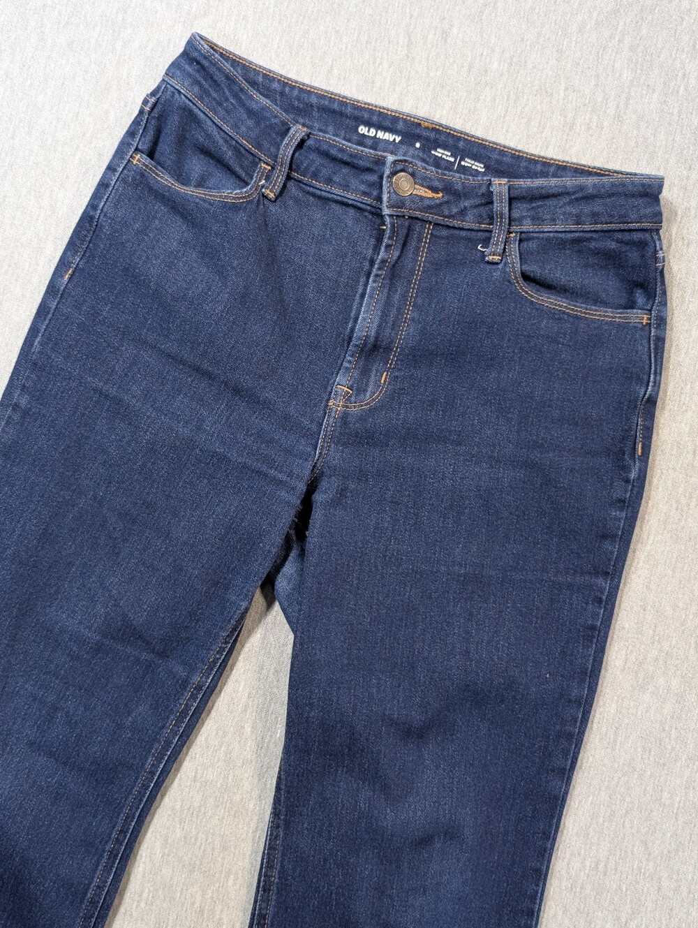 Old Navy High Rise Wow Flare Jeans Women's 8 Dark Wash Blue